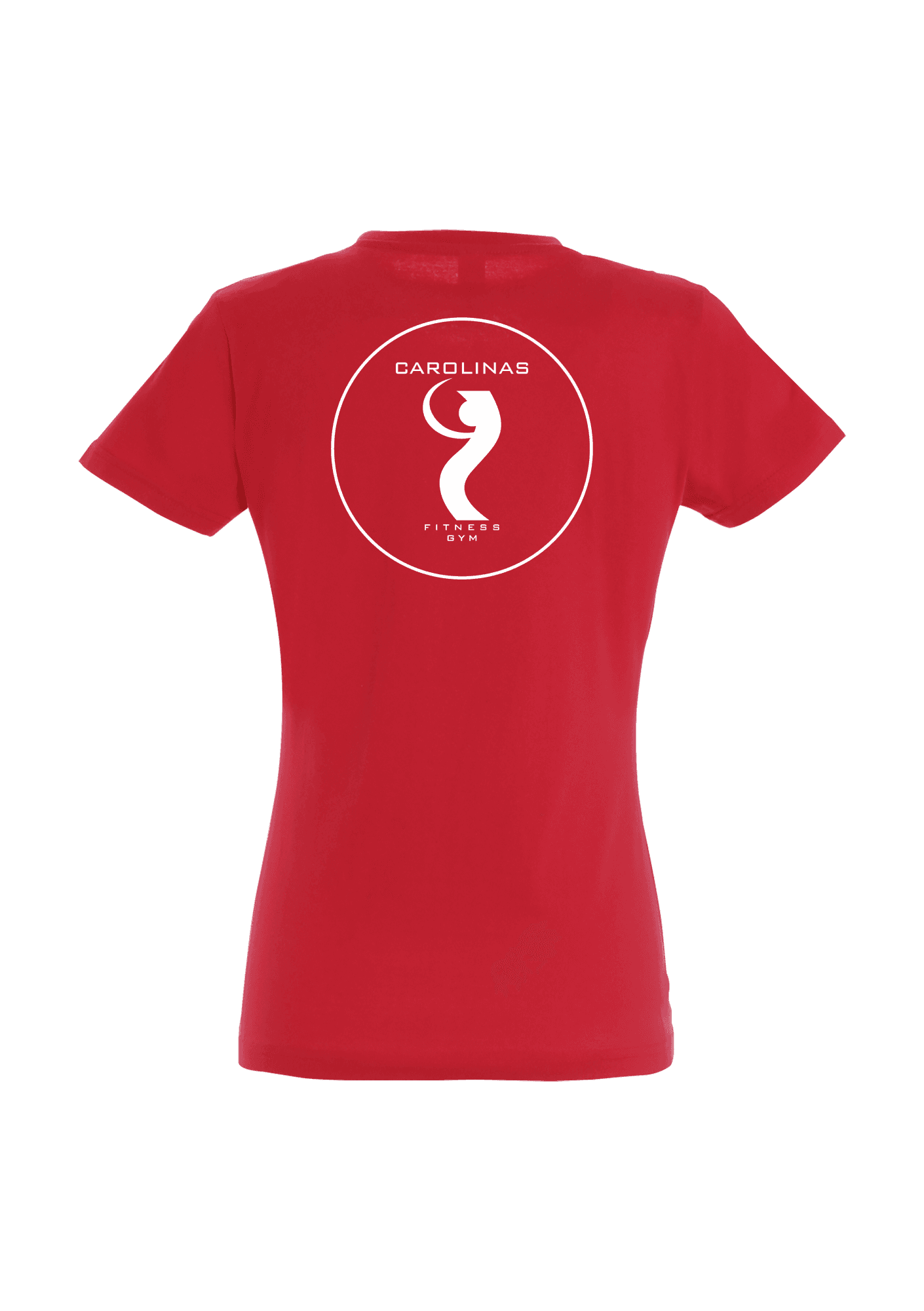 Camiseta roja para mujer 190g 004 Carolinas Gym - CG04_-IMPERIALFEMMEROUGEDOS