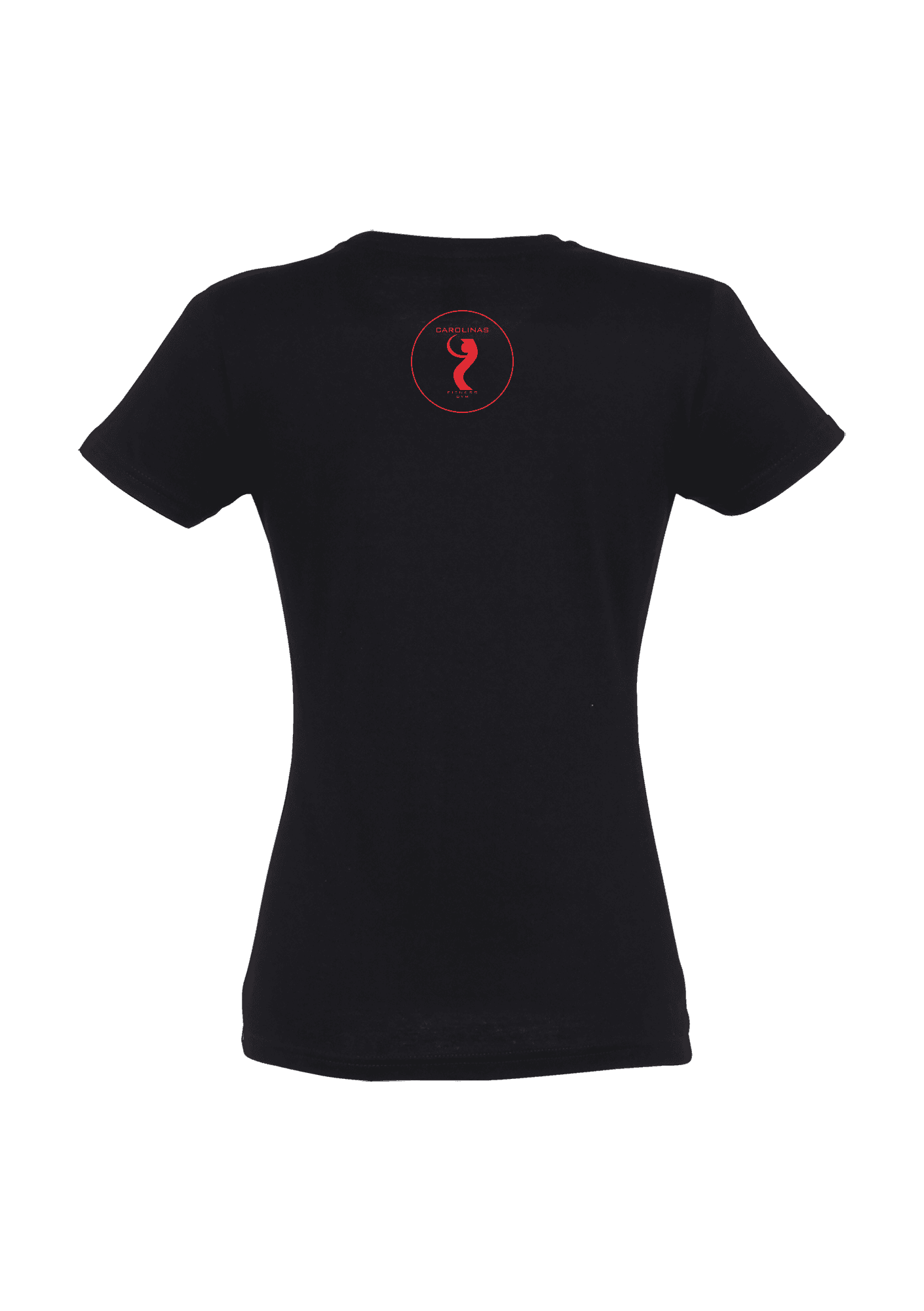 Camiseta negra para mujer 190g 026 Carolinas Gym - CG26_-IMPERIALFEMMENOIRDOS